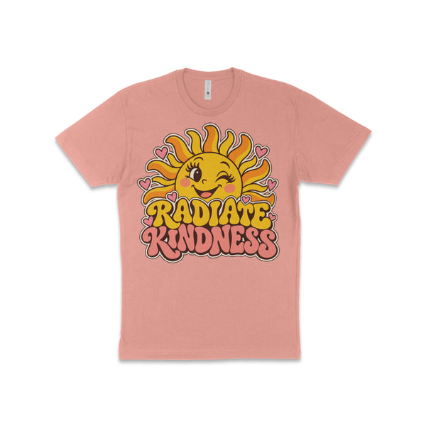 Radiate Kindness | Sunshine Kindness Tee — front catalog mockup