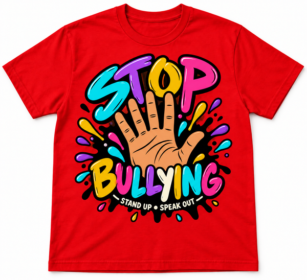 Stop Bullying | Red Awareness Tee front catalog image